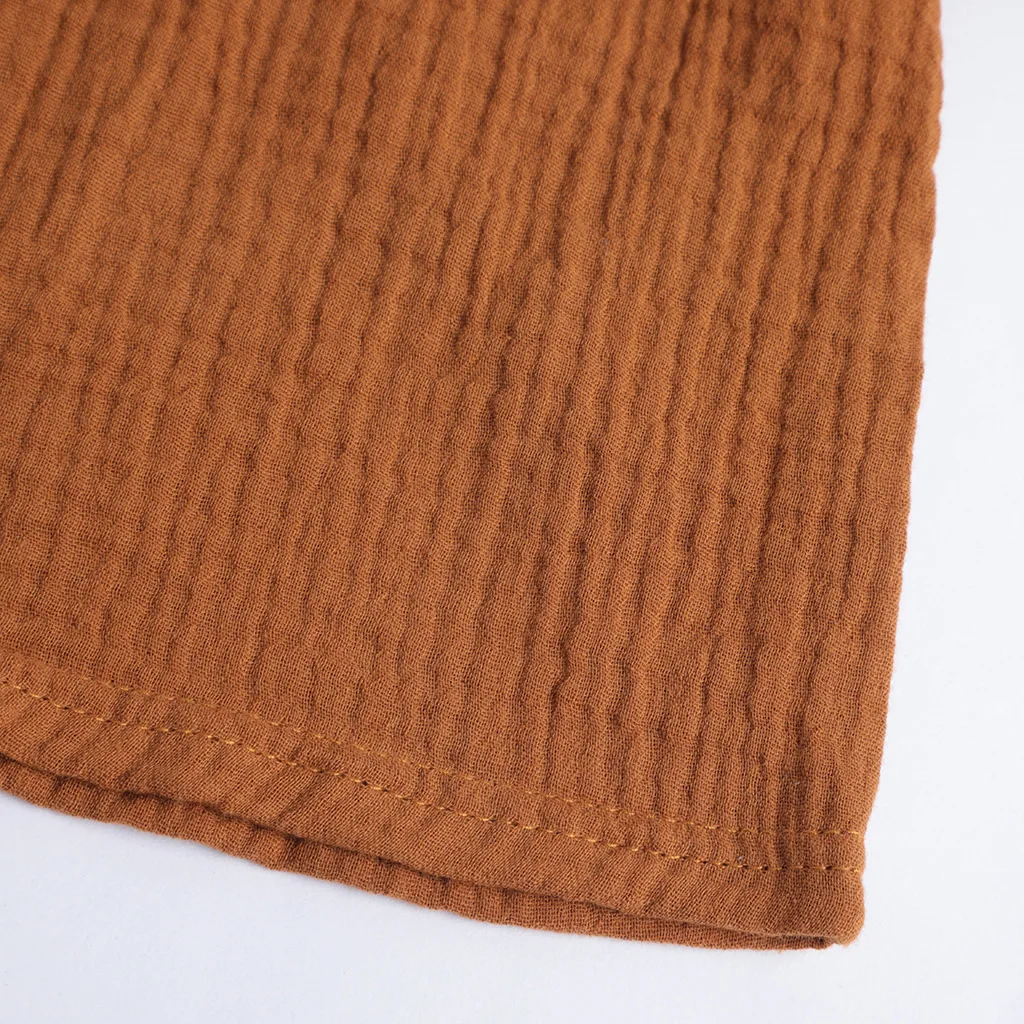 Pure colors Kids Solid soft linen cotton girls boys summer wear baby clothes sets children t-shirts with pants