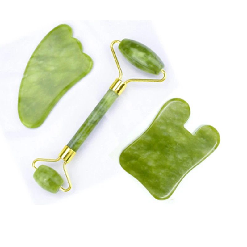 Natural JadeNatural Massager For Face Gouache Scraper Facial Massage Jade Guasha Scraper Gua Sha Skin Scraping Skincare SPA