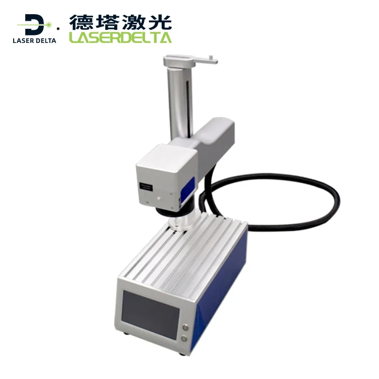 Laser Delta 20w 30w small fiber laser marking machine for Stainless Steel aluminum copper brass iron wholesale price
