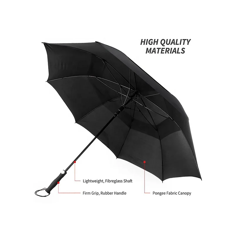 Черный Guarda Chuva оптовая продажа роскошная сумка для хранения автоматическое открытие двойной навес крепкий держатель под заказ зонтики гольфа