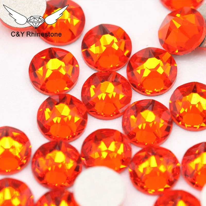 CY 2088 High Quality SS10 SS16 SS20 SS30 16 Cut Facets Rhinestone Bulk Flat Back Nail Rhinestones