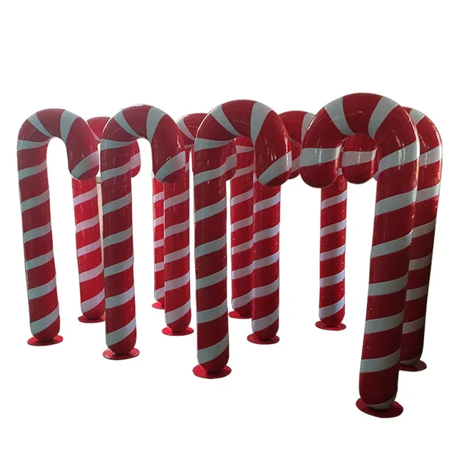outdoor christmas decoration fiberglass candy cane for sale