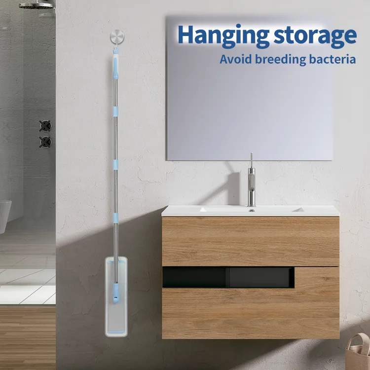 Compact Microfiber Spin Mop Set Aluminum Pole Durable 360 Degree Dry Wet Function Mop for Floor Cleaning