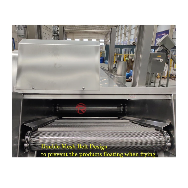 Small Capacity 300kg/h Continuous Peanut Groundnut Almond Cashew Nuts Fryer Machine Chickpea Frying Machine