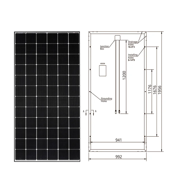  Моно-солнечные панели Amensolar 350 Вт монофонические pv для солнечной фотоэлектрической системы 5