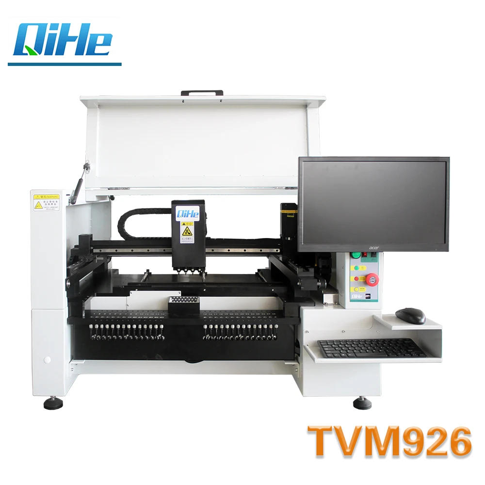 QIHE TVM926 SMD Benchtop Led Light Production Pick and Place Machine SMT Placement Equipment Line