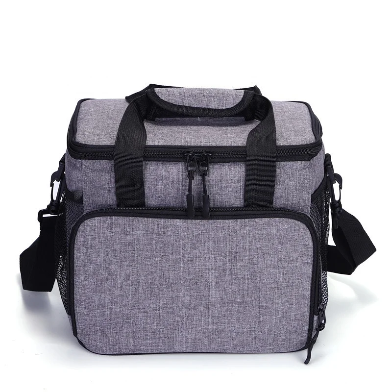 Custom Printed Reusable Thermal Insulated Food Delivery Bag Portable Large Tote Grocery Cool Carry Lunch Cooler Bag