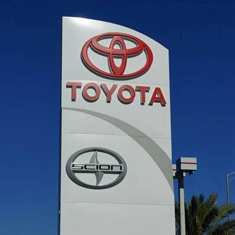 Наружная Автомобильная вывеска Передняя горит дисплей с подсветкой ABS логотип автомобиля пилон знак