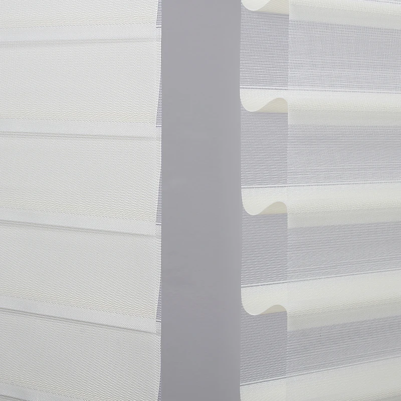 White Shangri-la Blinds Fabric sheer triple shade Shangri-la roller blinds