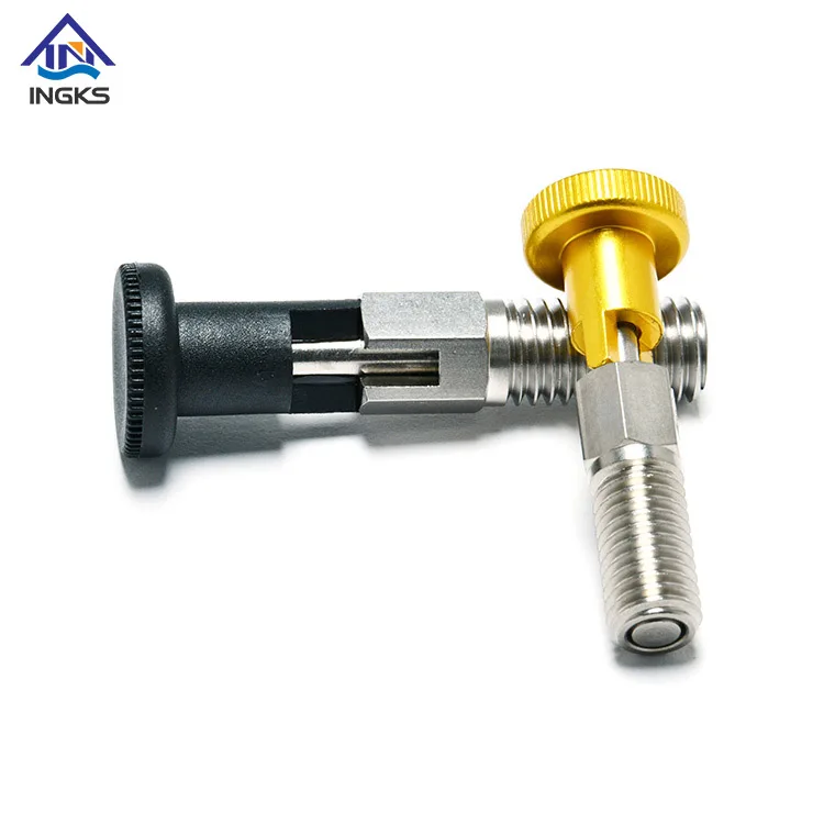Plunger Push Cam Lock Aluminum Head And Stainless Steel Body Flat Head Pull Knob Indexing Plunger