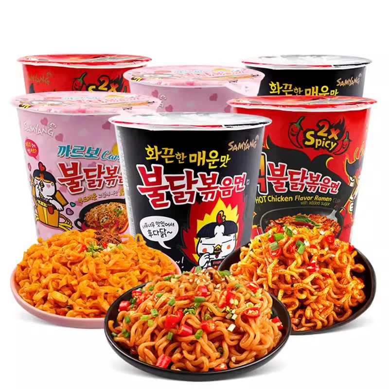 Korean Ramen Bagged Spicy Instant Noodles Hot Exotic Snacks Fried Processing Type Turkey Instant Food