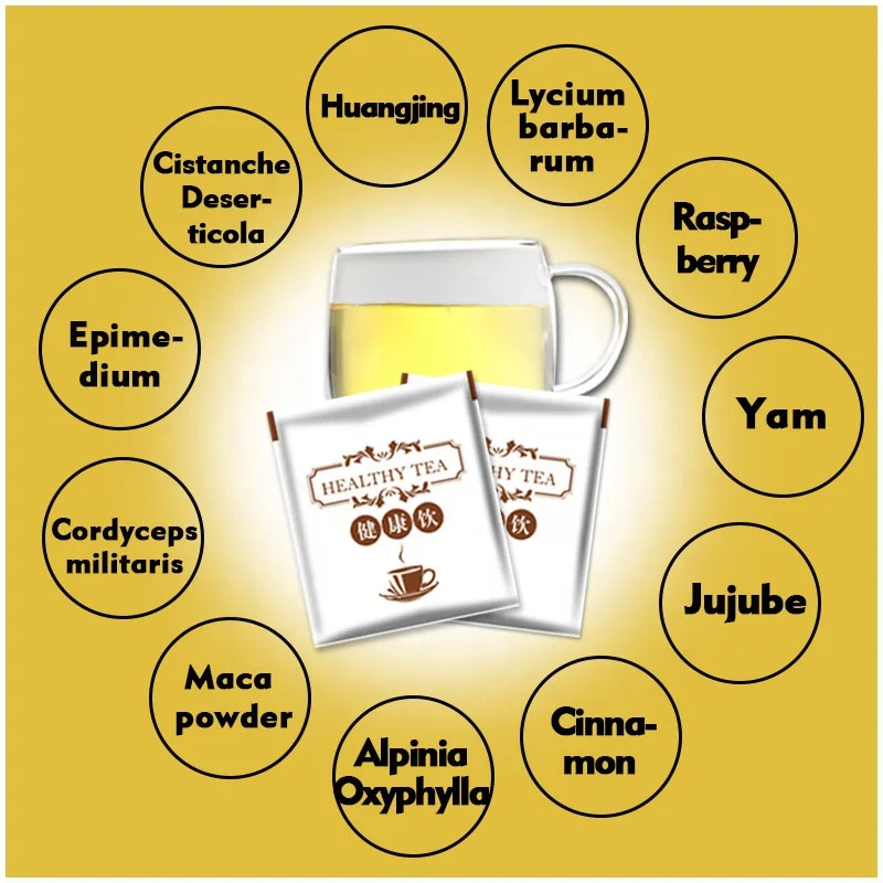 На заказ мужской питающий чай частная марка и женский с натуральными цветами органический травяной энергетический мака