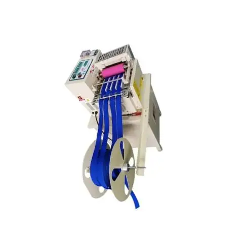 Computer Tape Cutter Hot&cold Ribbon Leather Zipper Fabric Tape Care Label Cutting Machine