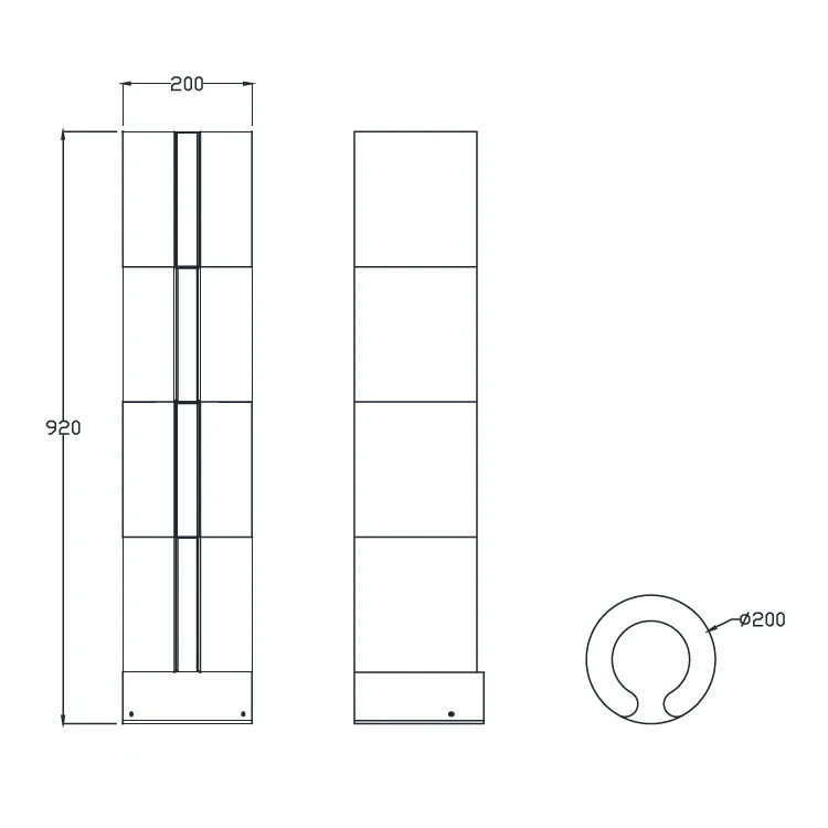 Outdoor Waterproof IP65 LED Garden Bollard Light for Landscape Yard Pathway Garden Lawn Lights LED Bollard Light