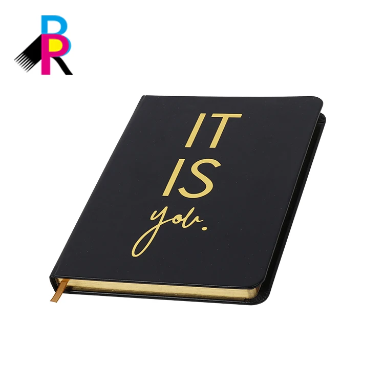 Factory Custom Faux Leather Organizer Journals Private Label Notebook Planners Gold Foil Edge Journal