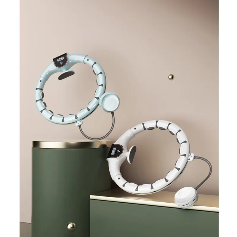 Adjustable detachable weighted smart digital counter hula ring fitness intelligent hoola ring hoops for adults weight loss