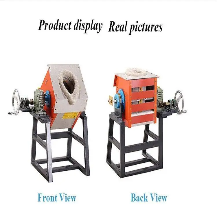 WONDERY New Type 90kw Cast Iron Tilting Type Induction Melting Furnace