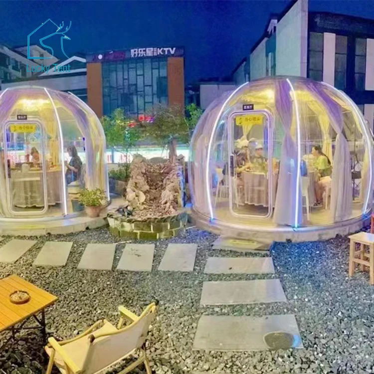 Strong Durable Polycarbonate Dome Tents Luxury Resort Glamping Tent Dome House