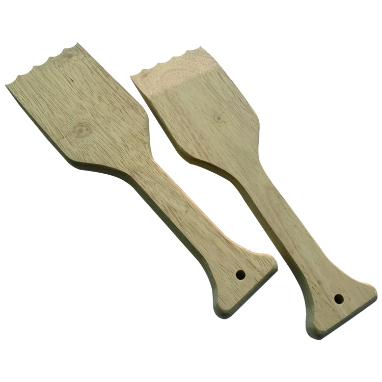 BBQ Cleaner Wooden Grill Scraper with handle