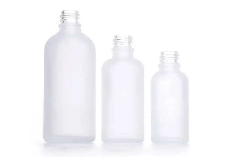 Bamboo dropper bottle 5-100ml transparent frosting fine oil bottle essence liquid raw liquid glass bottle