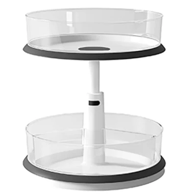 Bathroom Makeup Stations Dressers Plastic Spinning Turntable Storage Tray Rotating Organizer