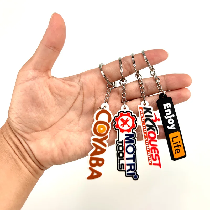 2024 Wholesale High Quality Custom Logo Design 3D 2D Shape Soft Pvc Keychain