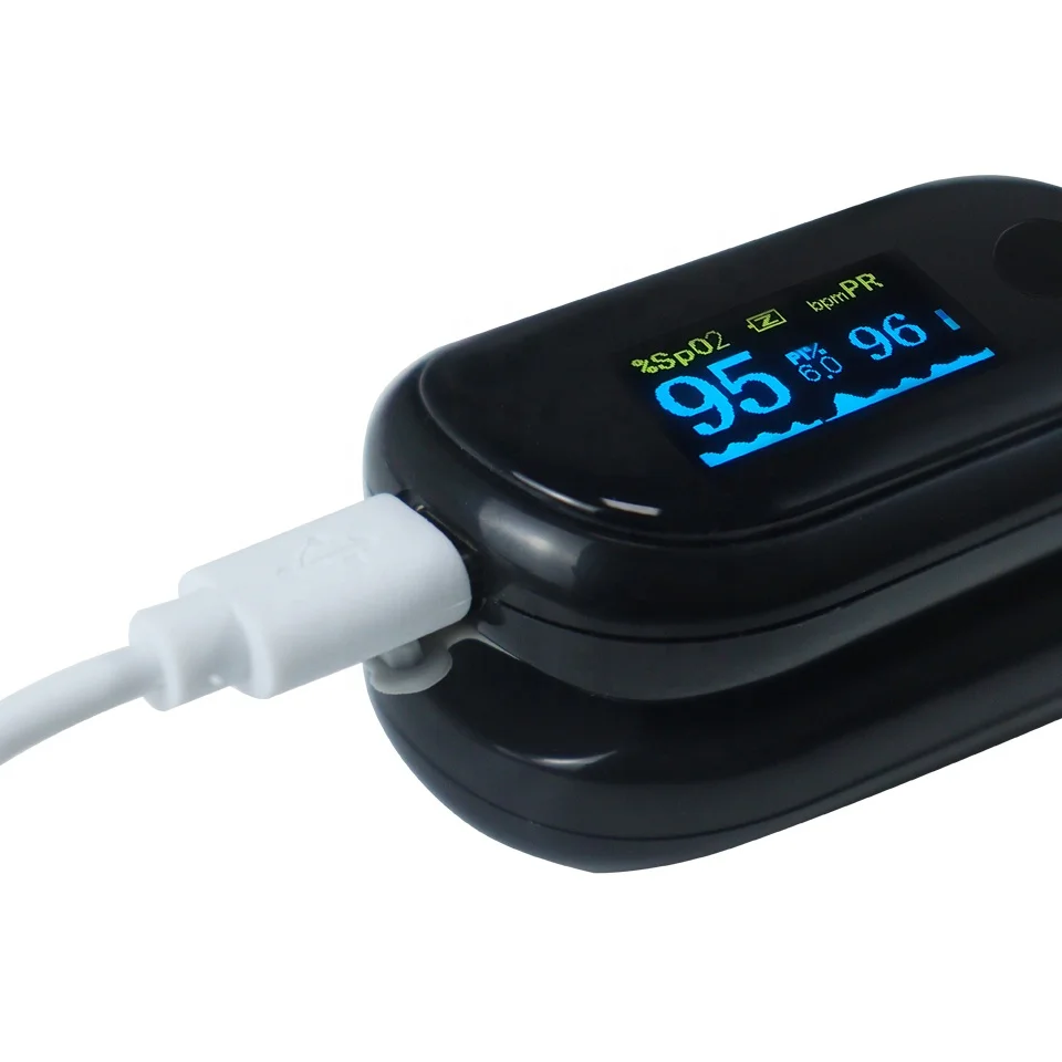 Rechargeable Fingertip Pulse Oximeter TFT Screen Display Oximeter Devices Monitors Oxygen Saturation