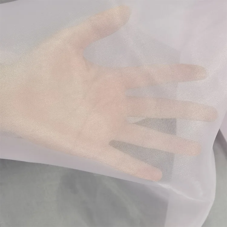 High quality shiny Silk Georgette 100% Polyester Matte yarn Liquid Organza fabric for making dress