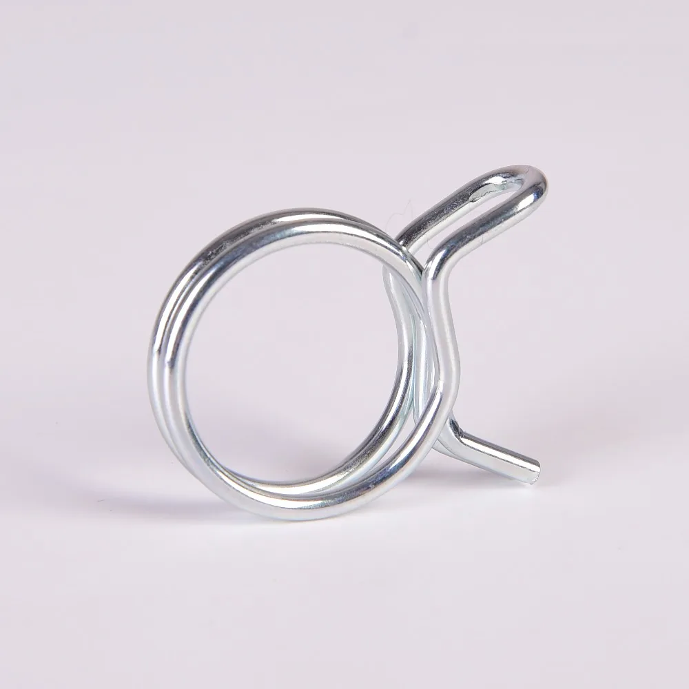High quality adjustable galvanized spring steel double wire formed hose clamp