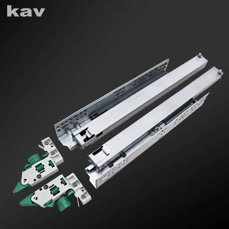 Полноразмерные выдвижные слайды kav с мягкой застежкой и 3D