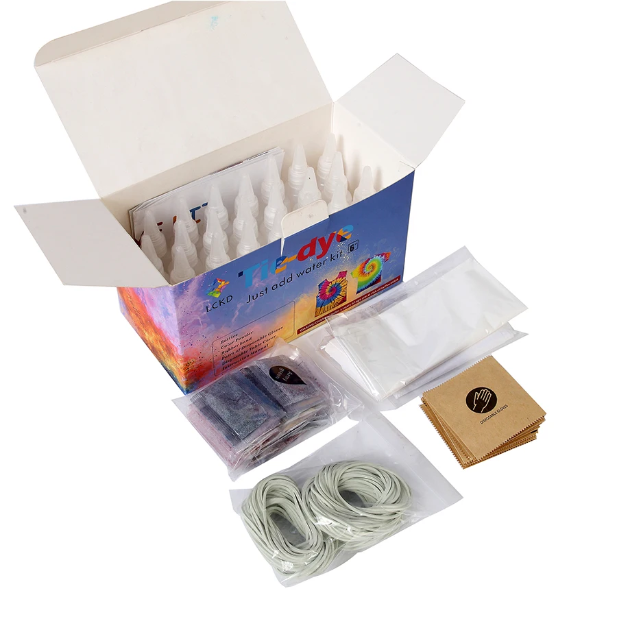 Pollution-free 26 colors no fading tie dye powder, professional tie dye kit for  dyeing of cotton & fabric in cold water