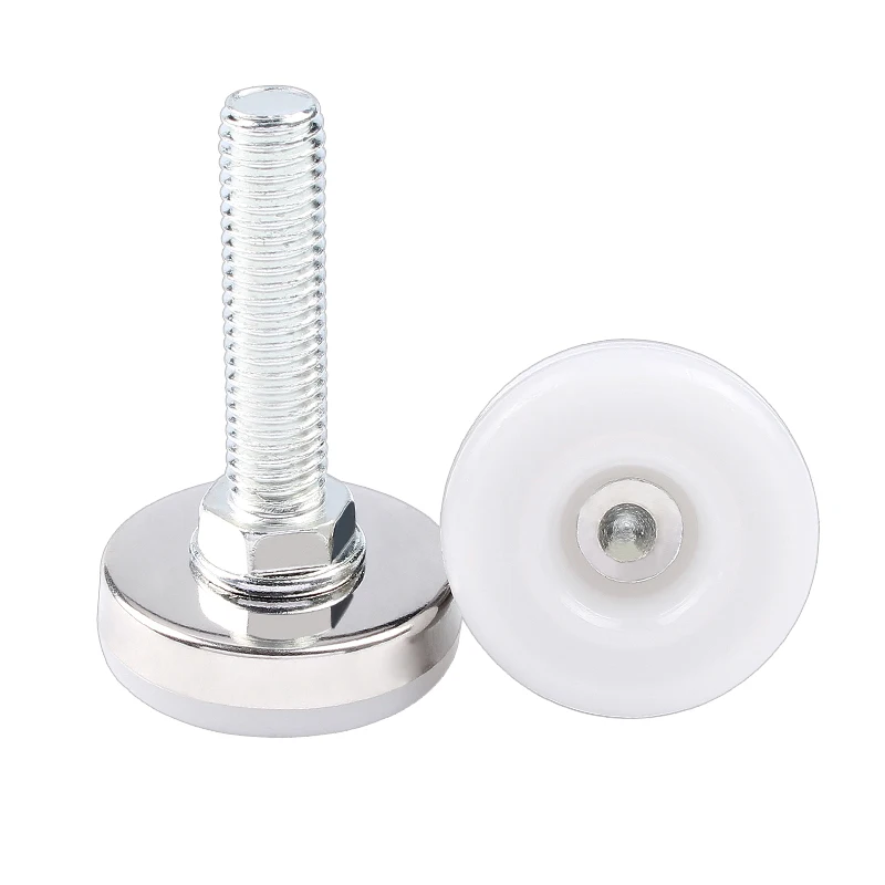 35mm Plastic Furniture Legs with M8 x 25mm Thread Screw Adjustable Glide Leveling Foot