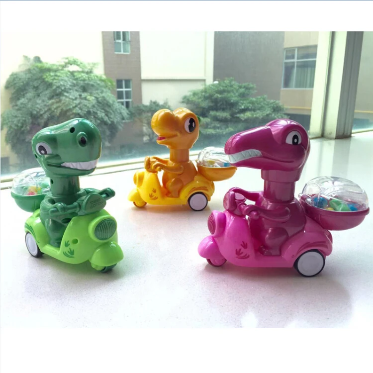 Dulces 2021 Kids New Toys Candy Scooter Dinosaur Sweet Candy Toys And Fruit Bonbon