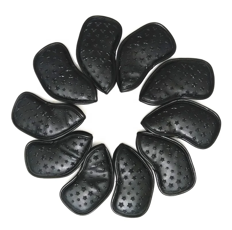 Imprint Star Golf Iron Cover Driver Fairway PU Leather Blade Putter Headcover Custom Woods Mallet