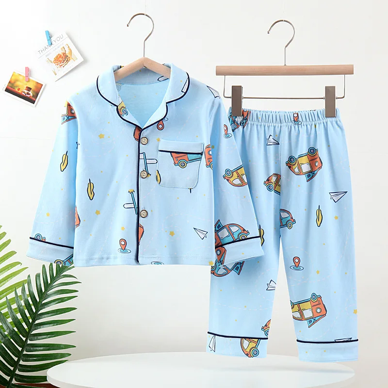 Wholesale Cotton Toddler Boys Pajamas Family Matching Children Christmas Ruffle Kids PJS Cotton Long Sleeve Pyjamas Sleepwear