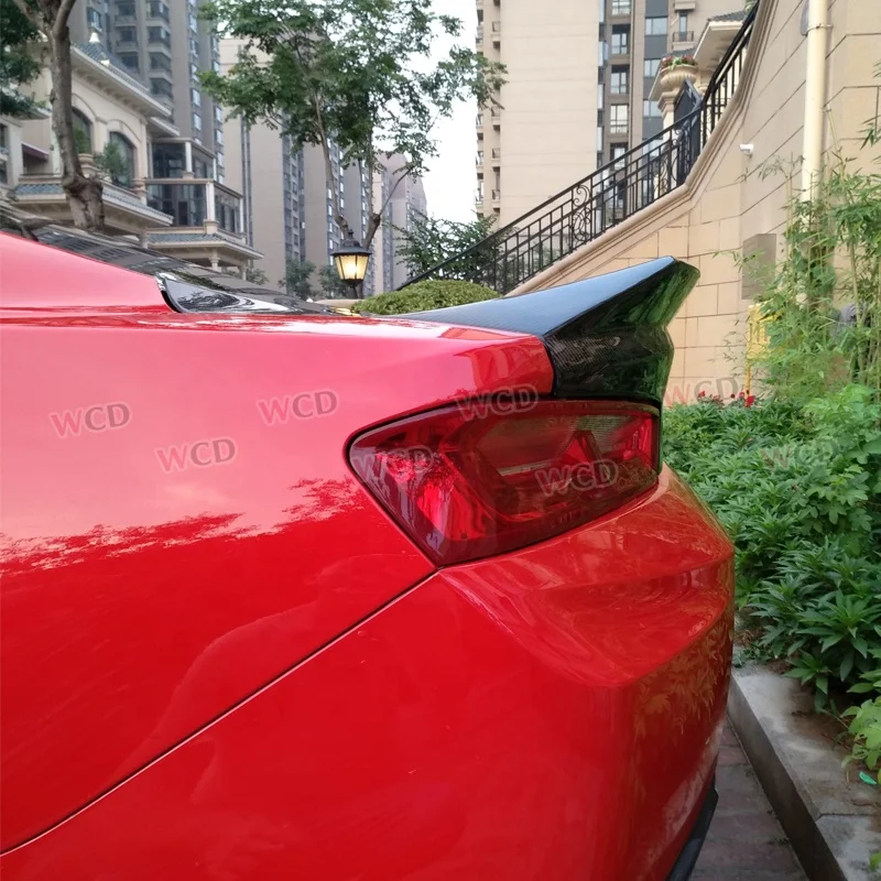 For 2016-2019 Chevy Camaro AC style Carbon Fiber Decklid/Trunklid WITH SPOILER DUCKBILL TRUNK Raised Lip Trunk Boot Bodykit