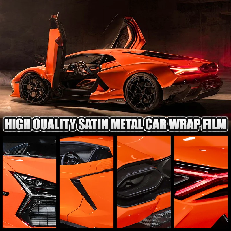 Factory Wholesale Orange Vinyl Car Wrap roll 3d Custom Car Company Stickers matte Black Car Vinyl Wrap Pink Purple