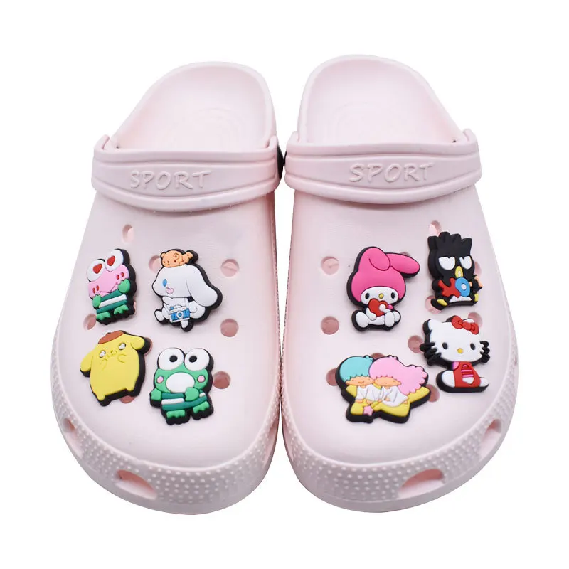 Сумки для обуви декоративные Мультяшные милые мелодии Kuromi Kitty Cat Cinnamoroll Keroppi двойные звезды заколки шармы DIY из ПВХ