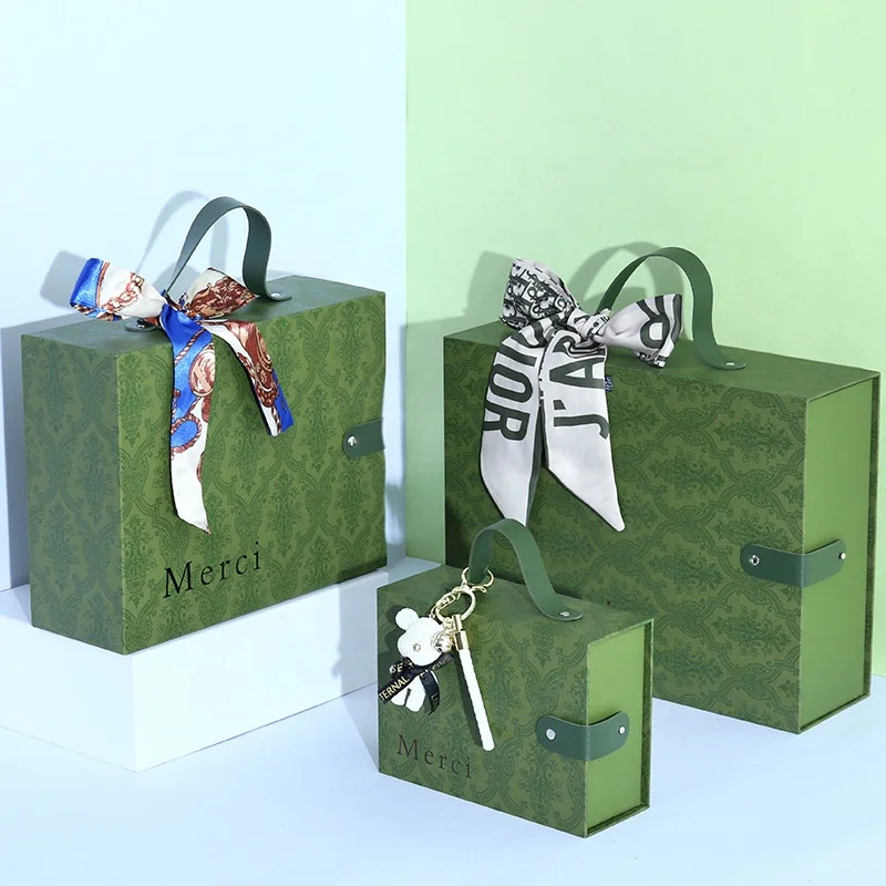 Custom Logo Handbag Gift Box Bridesmaid Proposal Gift Box Set Wedding Favors Box Packaging