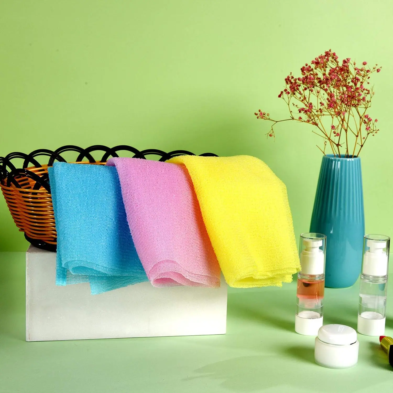 Body Wash Towel Beauty Skin Exfoliating Cloth Nylon Bath Washcloth Skin Polishing Body Back Scrubber for Hotel
