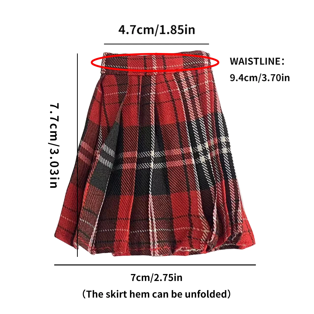Mini Dress Doll Clothing Toy Mini Student Skirt Fashion Versatile Shirt Fashion Skirt 6-point Doll Clothing for Doll Height 26cm