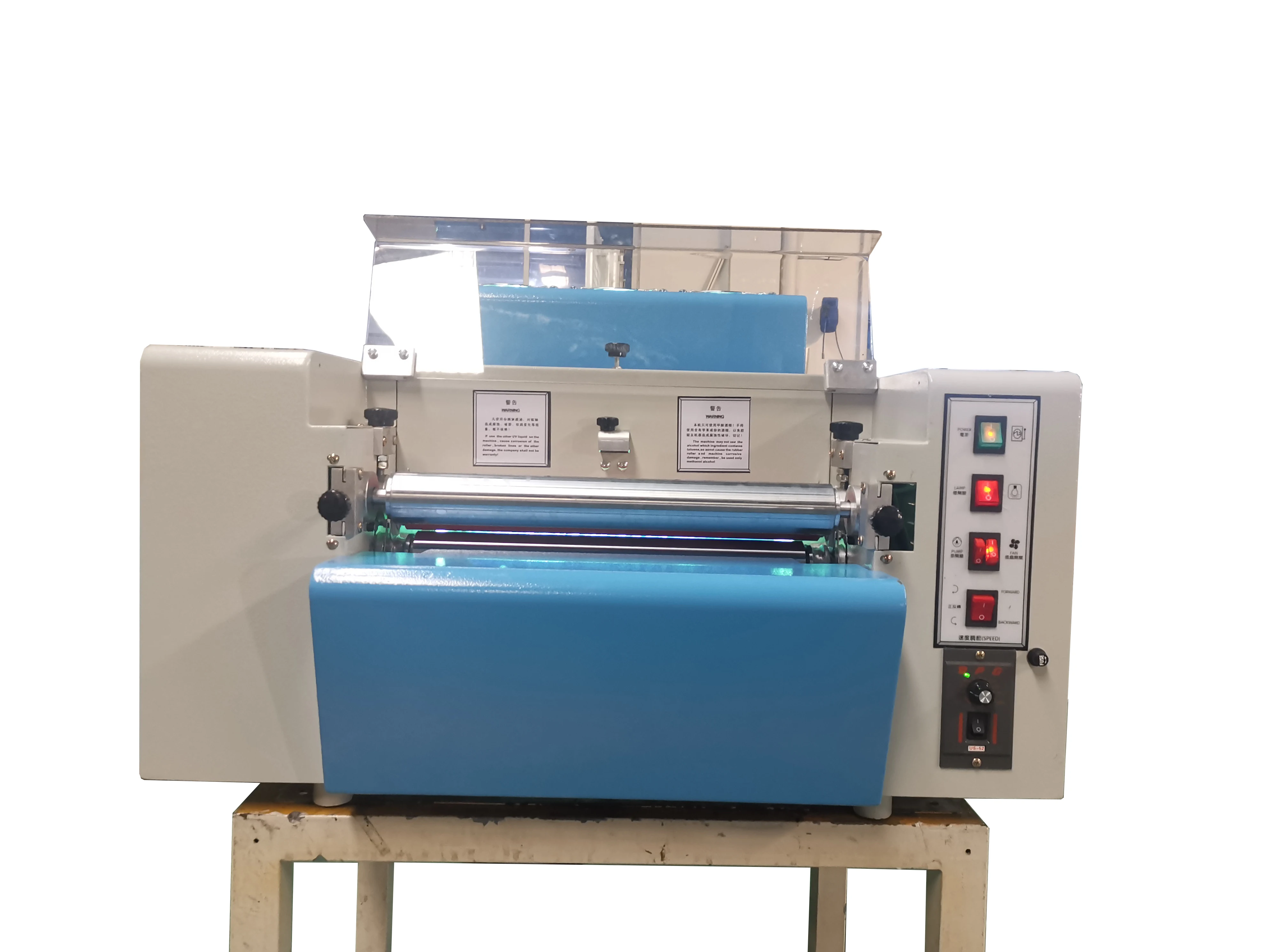 DOUBLE 100 Small Size Desktop Paper UV Coating Machine Digital Full Varnish Mini Uv Coater Table Top Desk