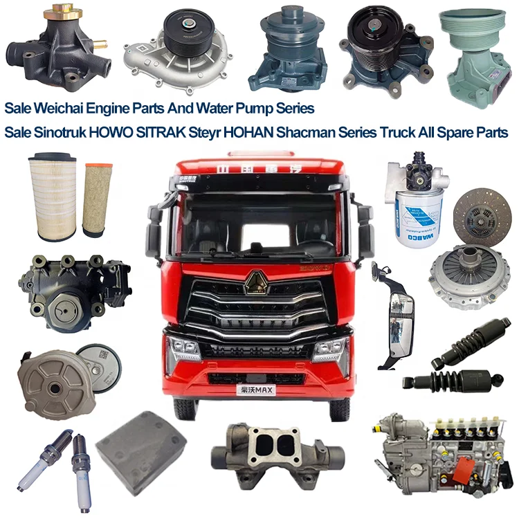 Sinotruk HOWO Shacman Truck Engine Spare Parts Weichai Deutz TD226B WP6 Engine Parts Cooling System Water Pump Assembly 12159770