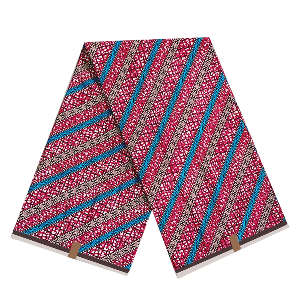 Real 100% Cotton  Kitenge Wax Printed Ankara Veritable African Wax Prints Fabric 6 Yards