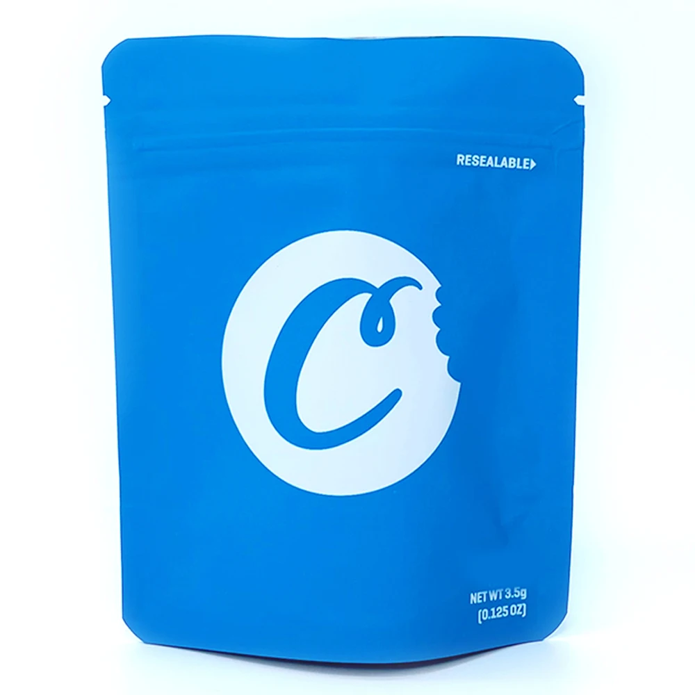 
In Stock 3.5g Stand Up Cookies Runtz Ziplock Packing Smell Proof Mylar Bag Custom Printed 