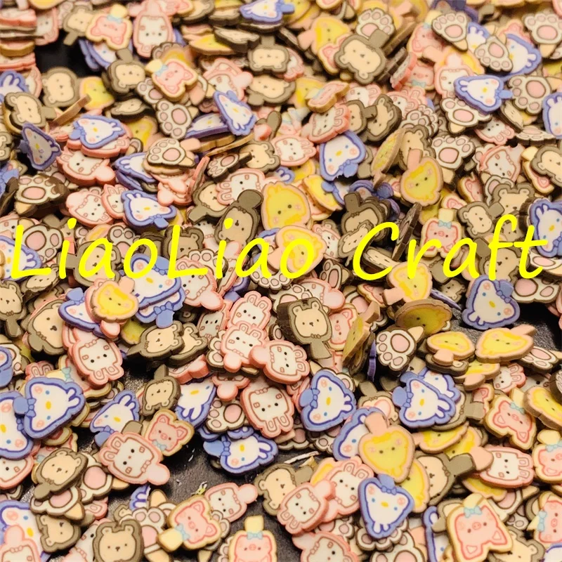 500g Ice cream Food Polymer Hot Clay Sprinkles Cute Cartoon Lollipop Slices for DIY Craft Christmas  Decorations DIY Nails Art