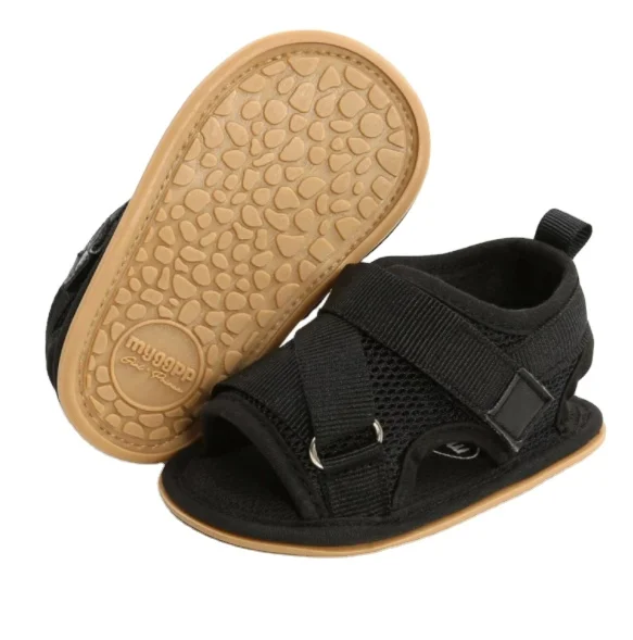 Босоножки Bobora для маленьких девочек и мальчиков, мягкие Нескользящие, на резиновой подошве, летняя детская обувь для первых шагов