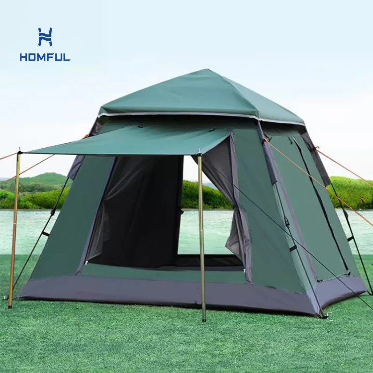 HOMFUL Customized Multiple Choice Family 3 4 5 6 Persons Big Camping Equipment Waterproof Outdoor Tents