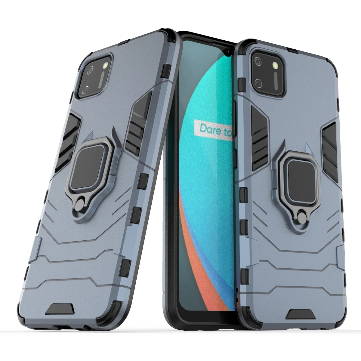 
Luxury Newest Shockproof Kickstand Mobile Accessories Shell Cover For OPPO Realme C11 Smartphone Cases 