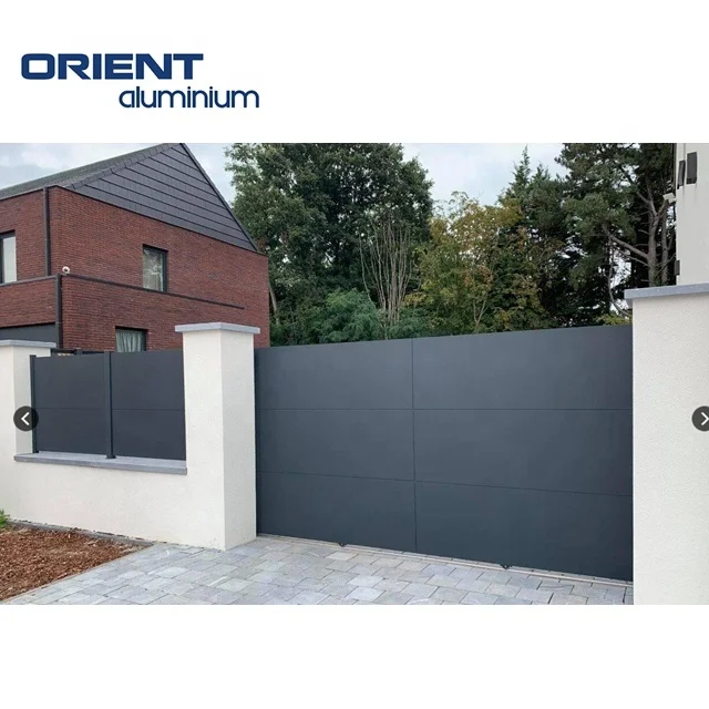 Good price electric aluminium sliding gates for houses versace privacy aluminium double swing driveway gates